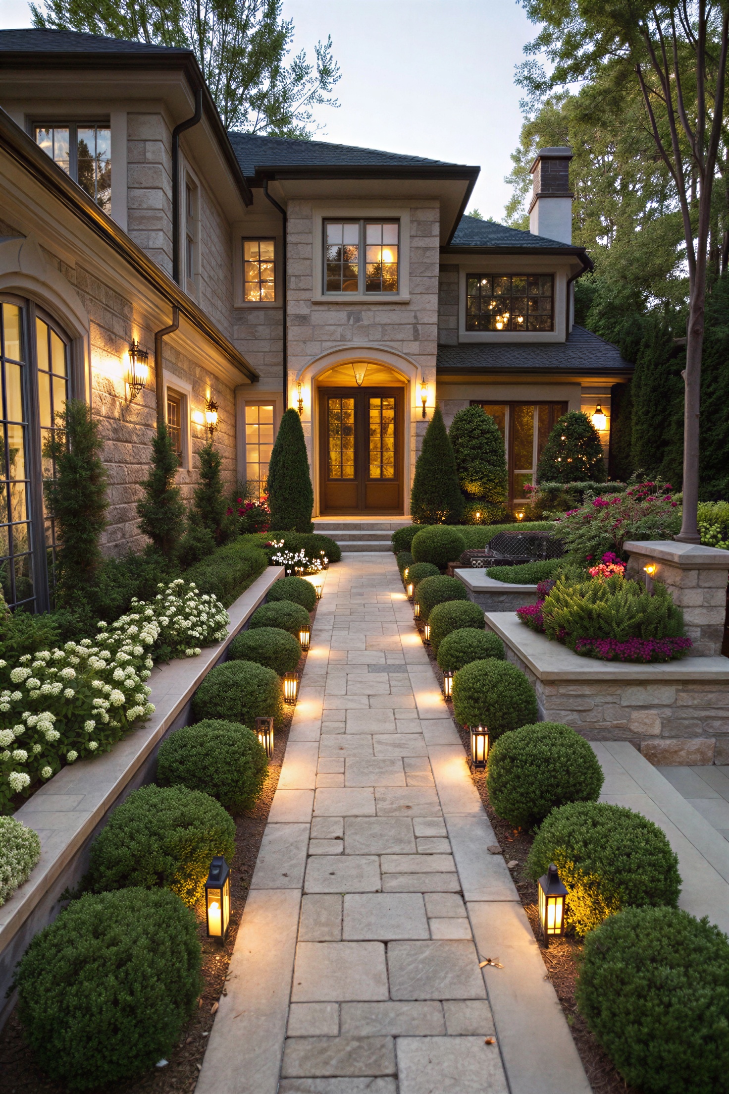Classic Estate Walkway Elegance
