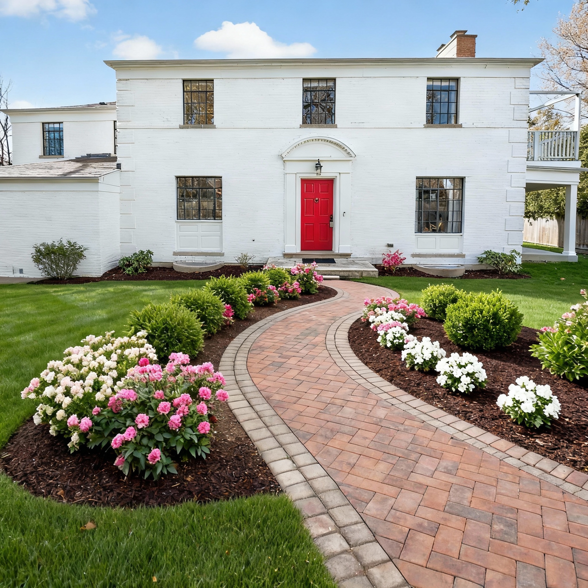 Curb appeal front yard transformation